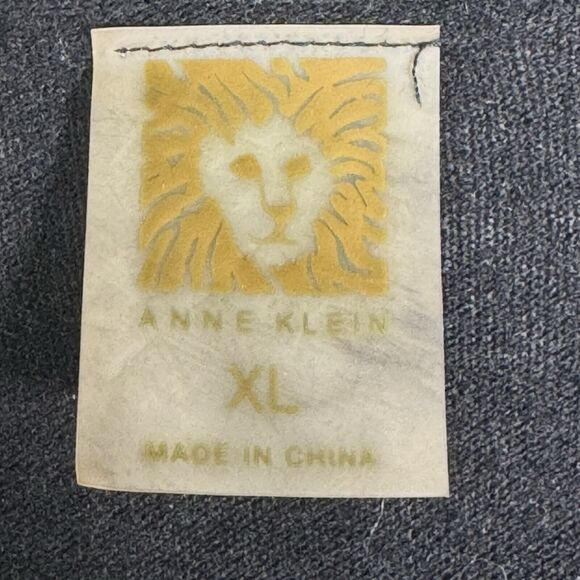 Anne Klein Black Duster Cardigan Sweater Sz L Open Front Lightweight Wool Blend - Picture 4 of 5